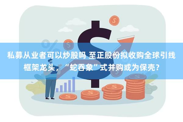 私募从业者可以炒股吗 至正股份拟收购全球引线框架龙头，“蛇吞象”式并购或为保壳？