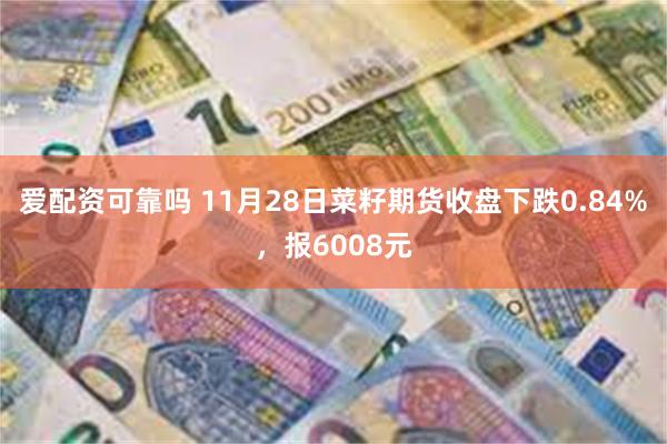 爱配资可靠吗 11月28日菜籽期货收盘下跌0.84%，报6008元