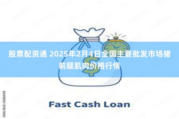 股票配资通 2025年2月4日全国主要批发市场猪前腿肌肉价格行情